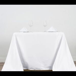 90” White Tablecloth